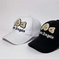 palm angels 22ss logo letter embroidery bear cartoon plush design fashion casual hat for men and women couples