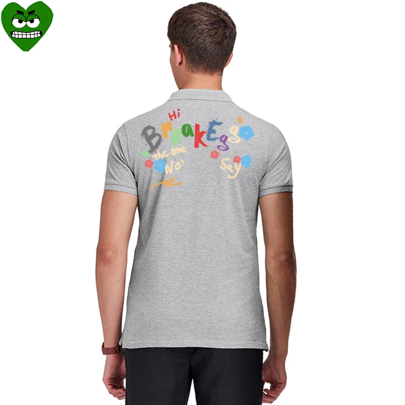 Мужская рубашка-поло Break Egg хлопковая летняя с короткими рукавами и милым