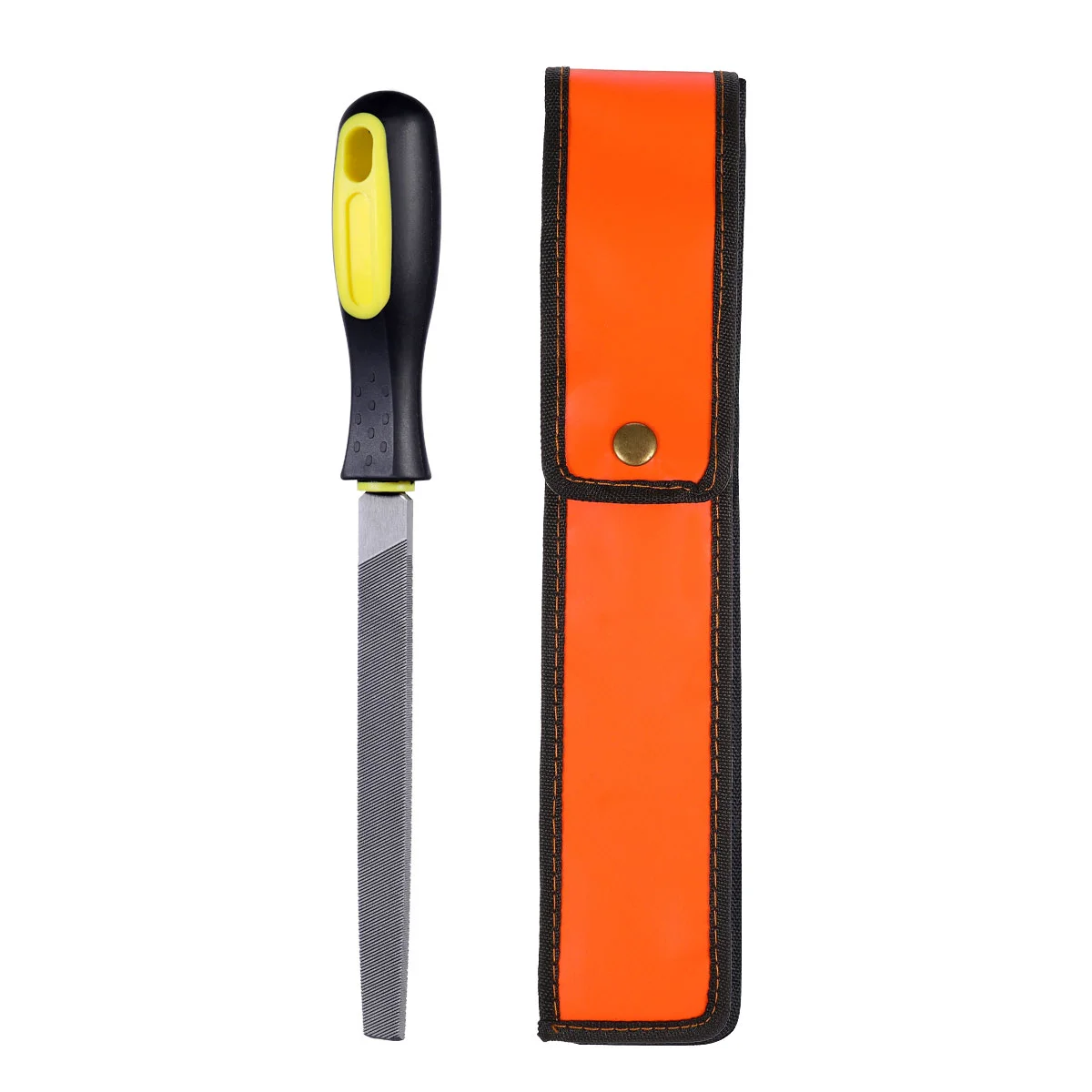 

UEETEK 6-inch Hardened Steel File Comfortable Hand Grip Handles Flat Metal File Sharpening Tools (Packing Bag Color is