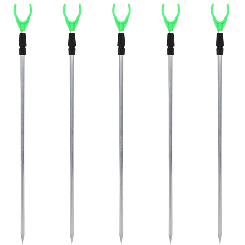 

5X Adjustable Metal Fishing Rod Pole Holder Rack Stand