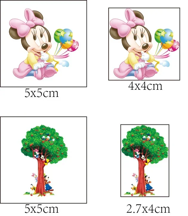 20 шт./компл. татуировки Диснея наклейки с Микки и Минни прыгающая кожу тигра