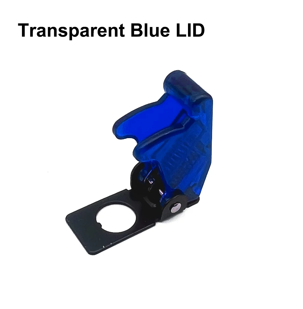 Светодиодный тумблер освещения автомобиля, лодки, грузовика с откидной крышкой для самолета 12В20А прозрачного темного цвета; Карбоновая крышка