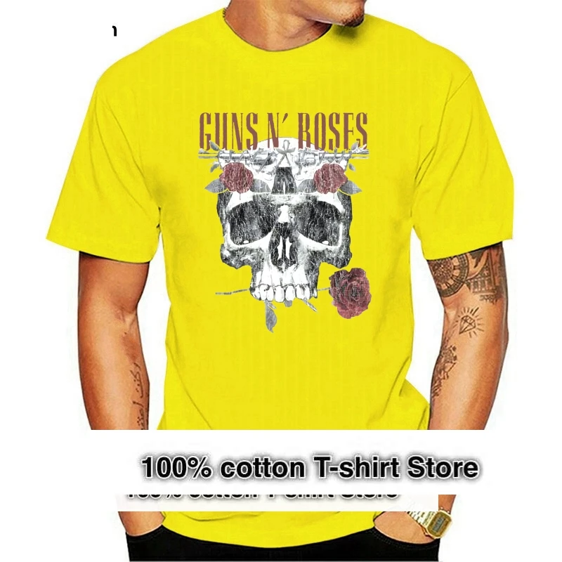 Camiseta de Guns n'roses para hombre y mujer, ropa de algodón de manga corta, de verano, talla Xs - 3xl