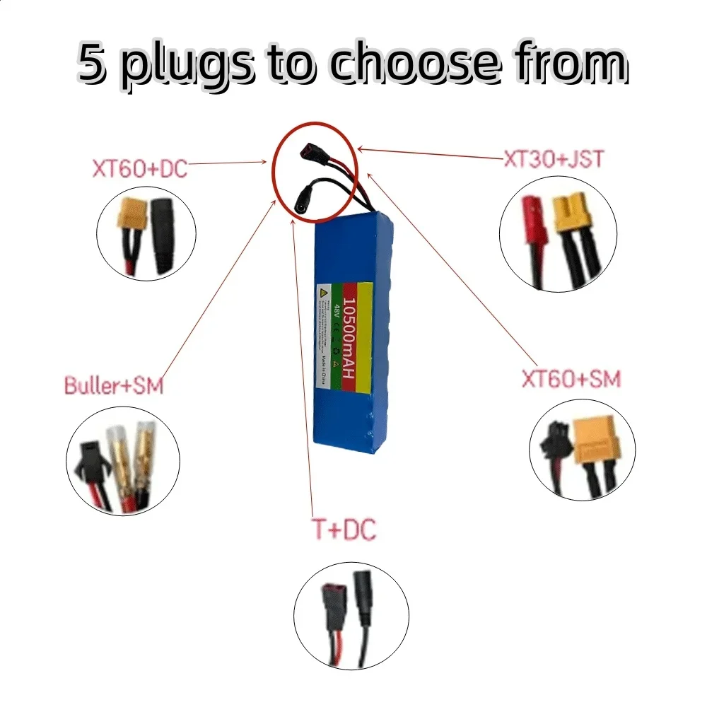 48 В 10500 мАч 20000 Вт 13S3P литий-ионный аккумулятор для электрического велосипедного