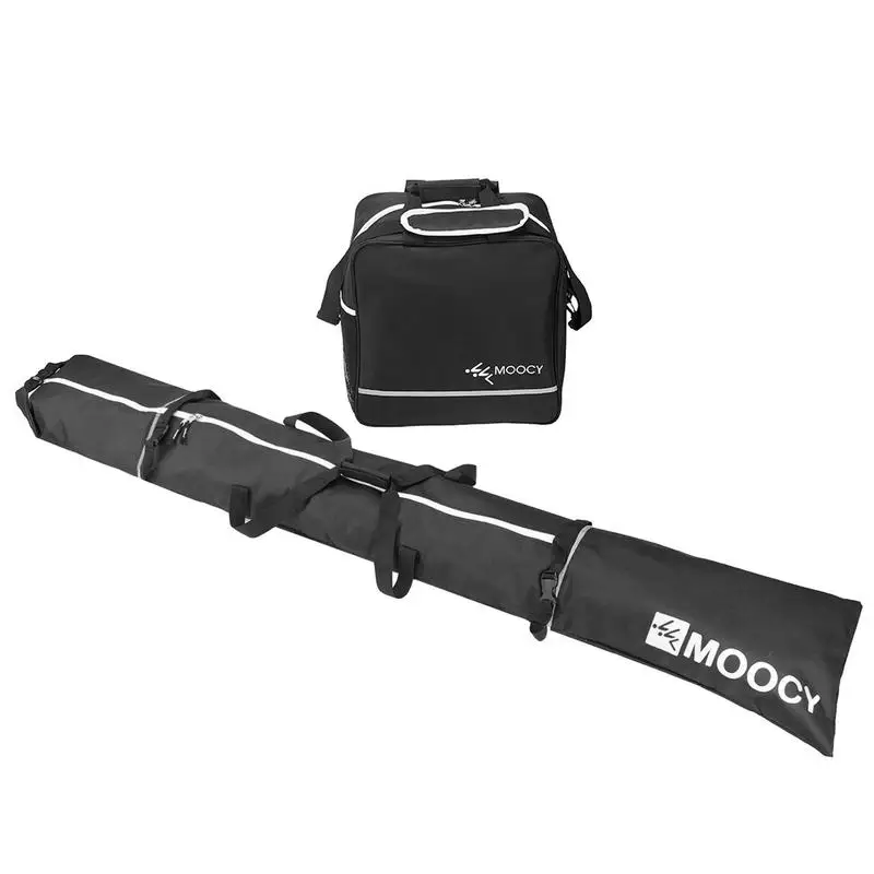 Boot Bag Waterproof Combo Padded Ski Travel Bags Adjustable Shoes Helmets Skiing Bags Black Pouch Organizer