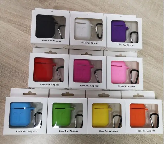 Силиконовые чехлы для наушников Airpods 1/2, 50 шт.