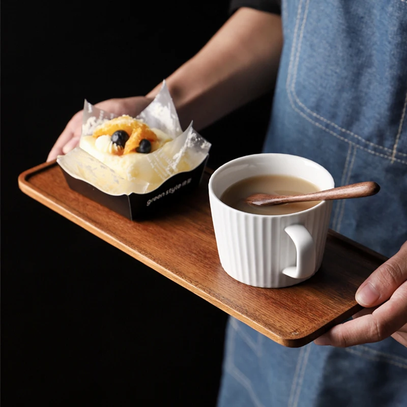 

Домашний деревянный чайный прямоугольный деревянный поднос, сервировочный столик, тарелка для закусок, блюдо для хранения еды для отеля, до...