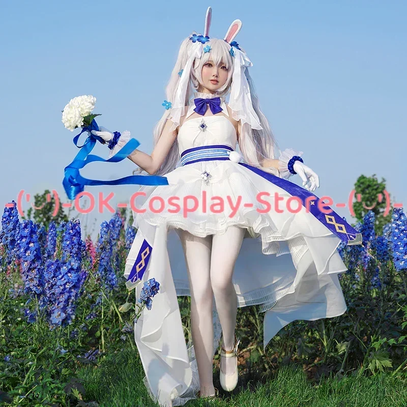 Игра Azur Lane USS Laffey свадебное платье женские нарядные наряды белое торжественное