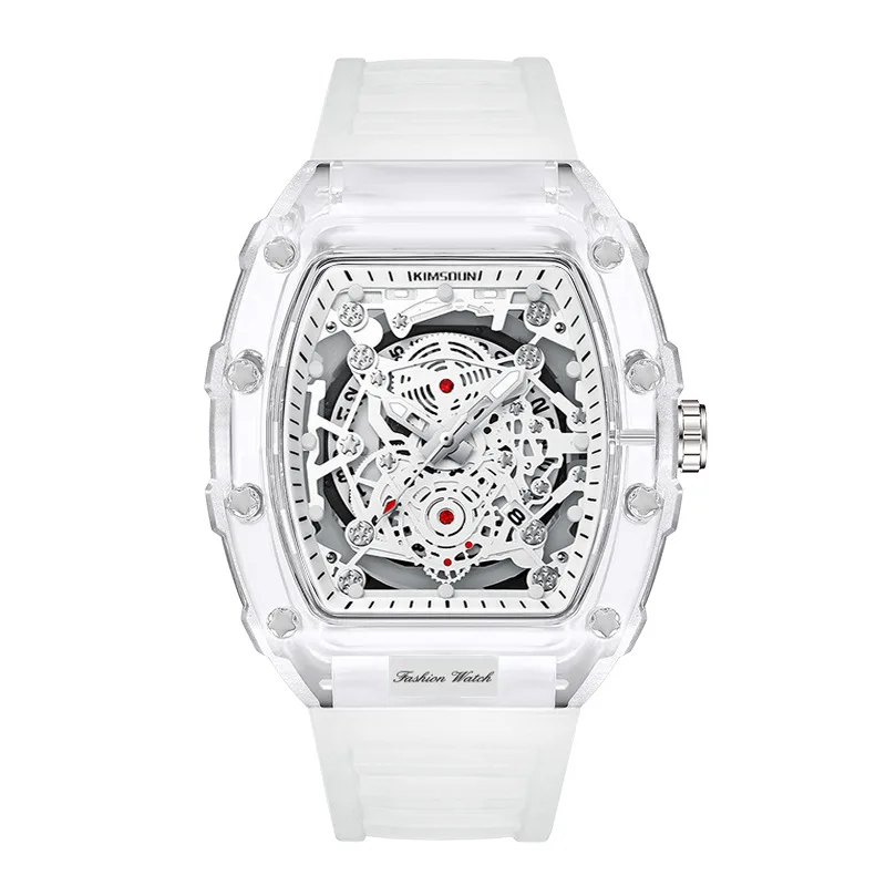 שעון גברים מודרני UTHAI BK134 בצורת חבילה שקוף עמיד למים שעון קוורץ ספורט מתנה לגבר