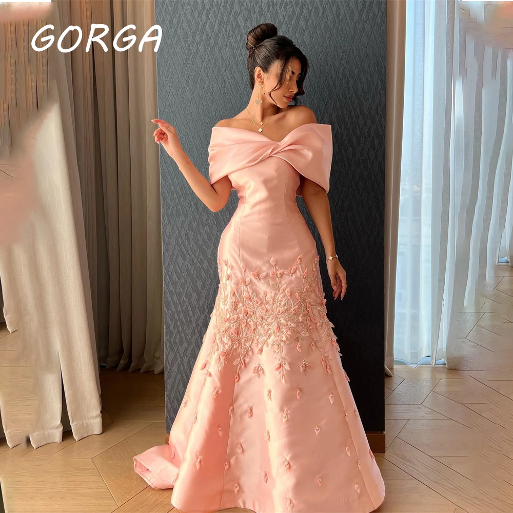 

GORGA Off The Shoulder Women's Evening Dress Long Mermaid Formal Occasion Dresses Sweep Train Dresses For Women 2023