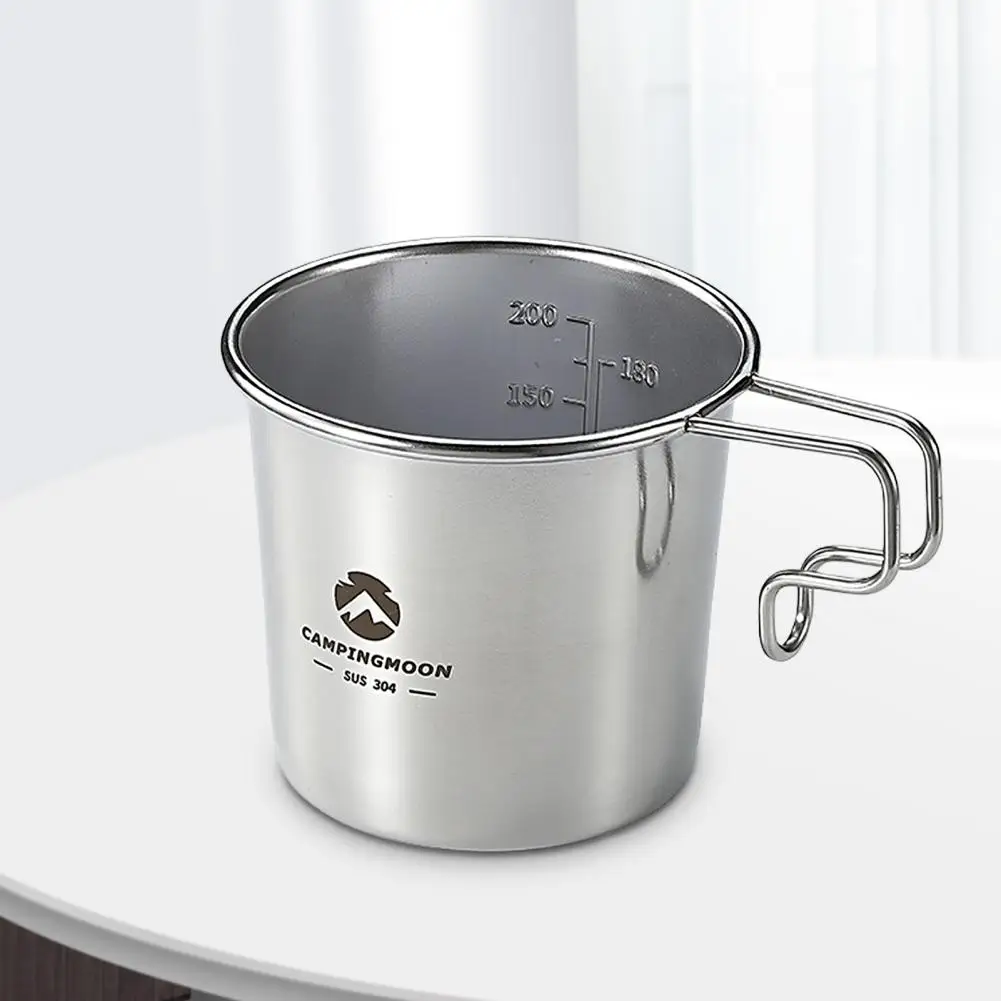 

Practical Camping Mug Anti-rust Stainless Steel High Hardness Outdoor Travel Tea Cup Outdoor Cup Travel Cup 210ml