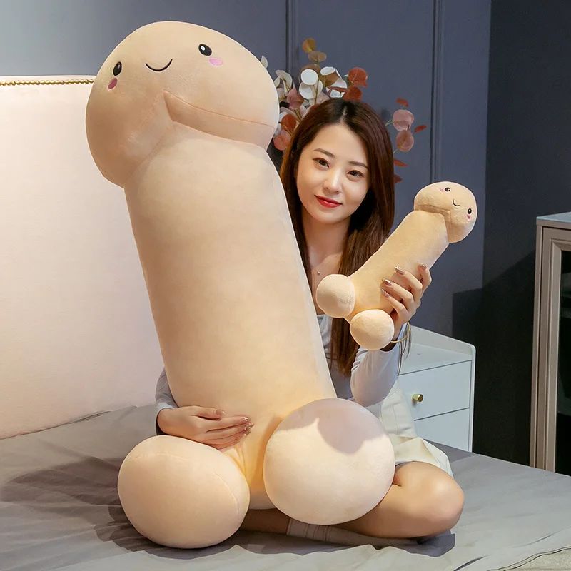 

1PC 30-90CM Long Lifelike Penis Plush Toy Stuffed Dick Trick Doll Real-life Penis Expressions Plush Pillow Sexy Toy Gift Lovers