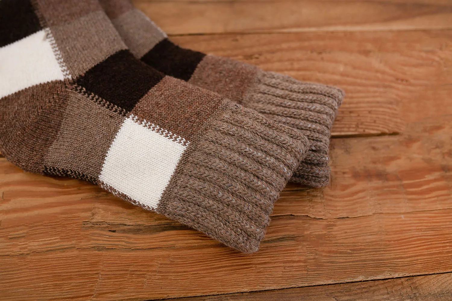 New Casual Men'S Plaid Sock Set 5 Pairs Super Thick Russian Winter High Quality Wool Socks Warm Thermal Cotton Wool Socks Man