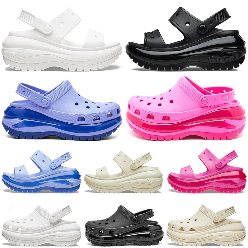 

Original Mega Crush Clog Pollex Sandals Platform Slide Slippers Women White Black Bone Moon Jelly Juice Outdoor Lady Shoes Beach