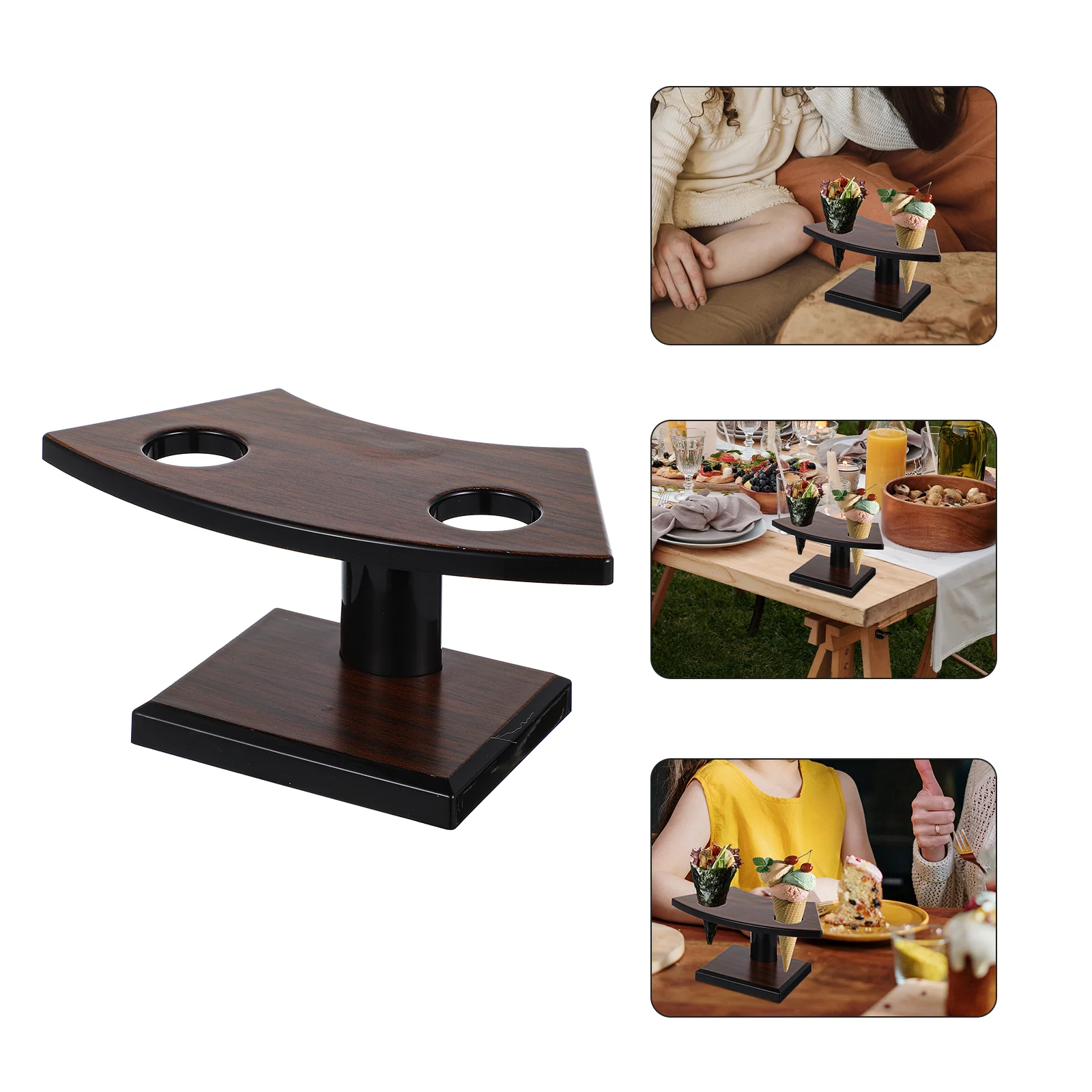 

Ice Cream Cone Holder Cupcake Candy Cart Lollipop Kids Waffle Display Stand Sushi Roll