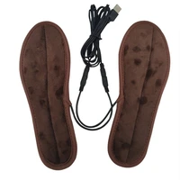 unisex usb electric powered heating insoles for outdoor sports shoes boots feet warmer plush fur soft heated washable insoles