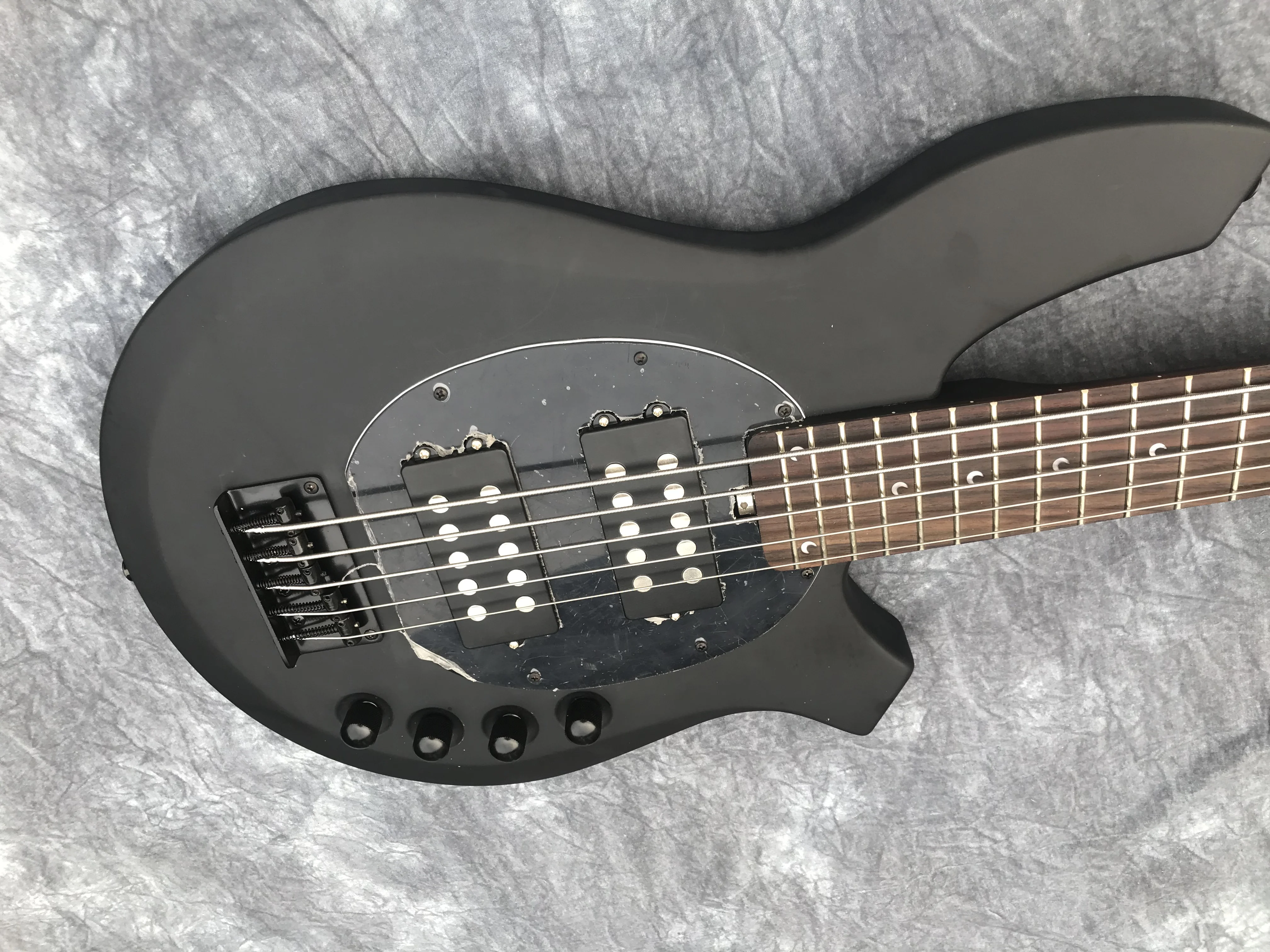 

Oem Black 5 Strings Bass Body Mahogany Guitar Frets 24 Free Delivery