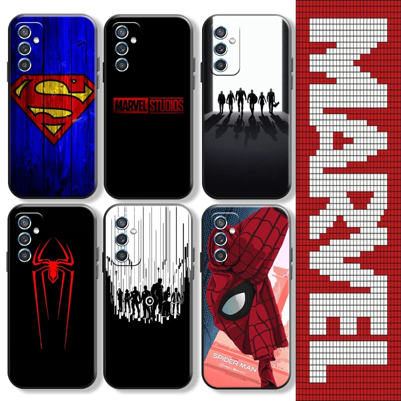 

Marvel Avengers Spider Man For Samsung M11 M12 Phone Case Back Carcasa Soft Black Liquid Silicon Funda Silicone Cover