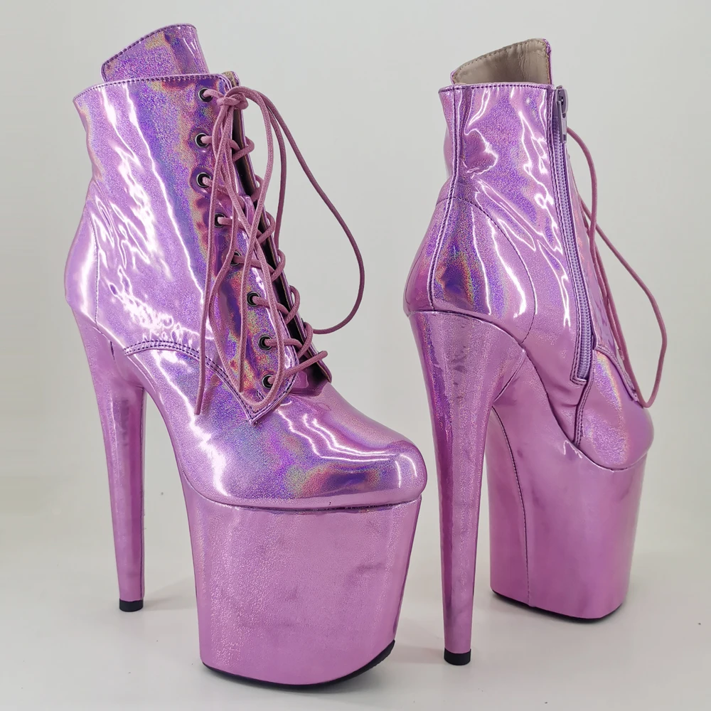 Leecabe 20cm/8inches PU upper  Fashion High Heel platform   Pole Dancing boots