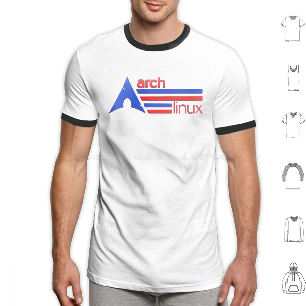

Футболка Arch Linux Classic, футболка 6xl из хлопка, классная футболка Arch Linux
