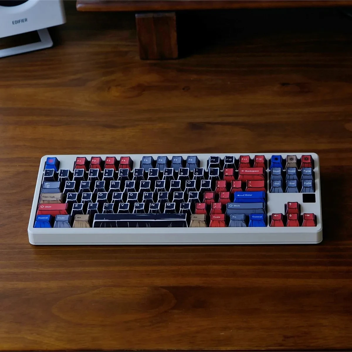 151 клавиш колпачки для из ПБТ с сублимационной краской комиксов черные со