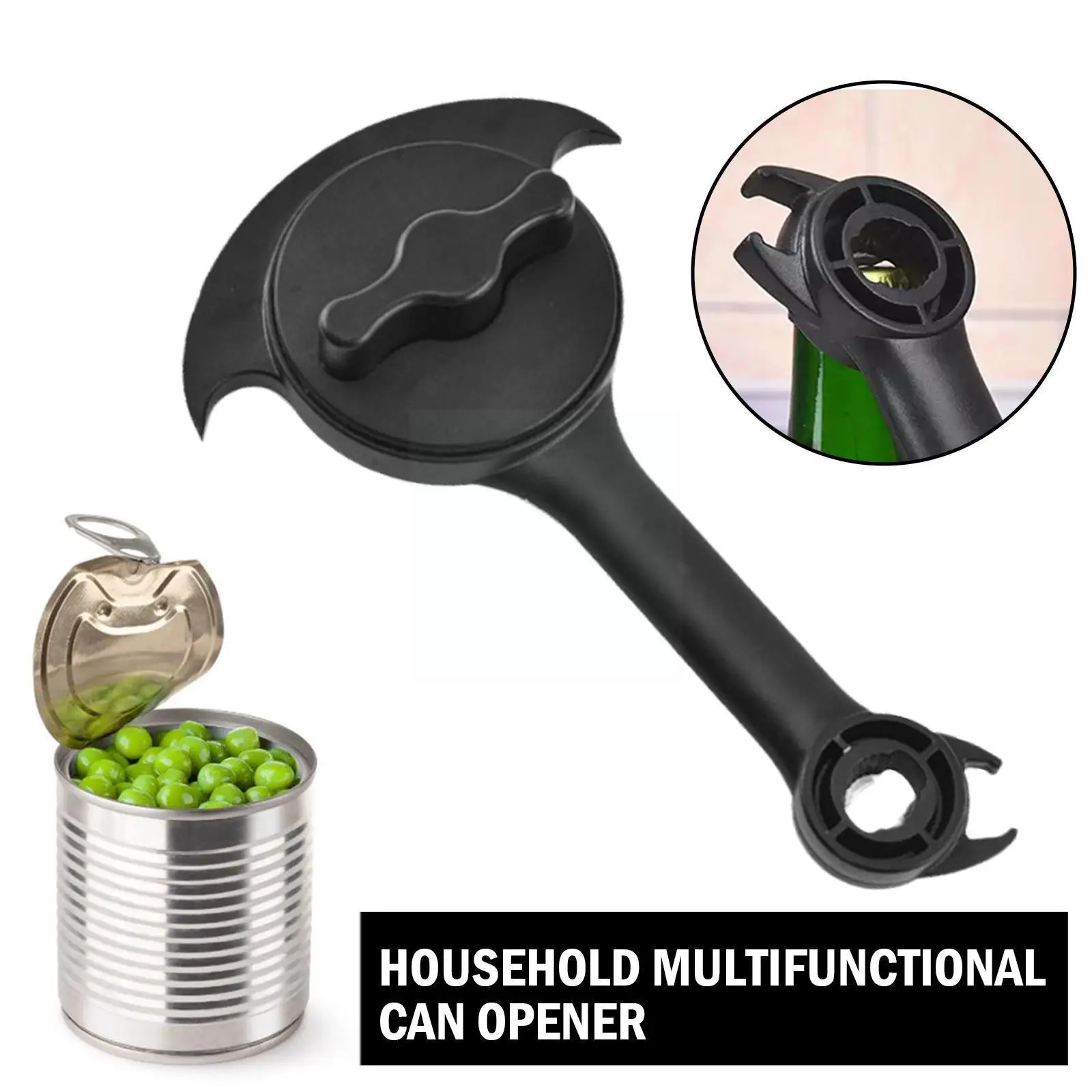 

Multifunction Steel Can Opener Bottle Corkscrew Handheld Bottle Reliable Opener And Beer Safe N3W4