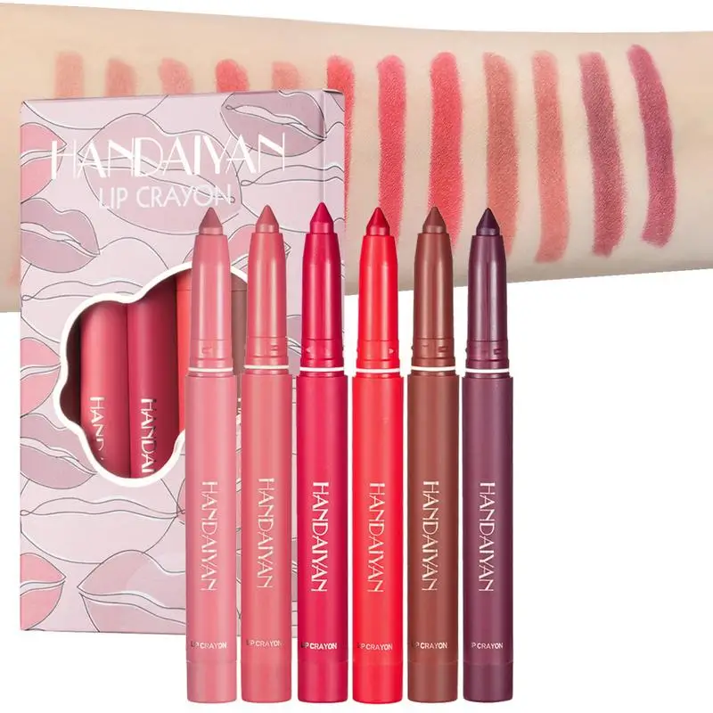 

Набор матовых помад 6 цветов, набор матовых бархатных помад для макияжа, набор матовых помад 6 цветов для всех сезонов