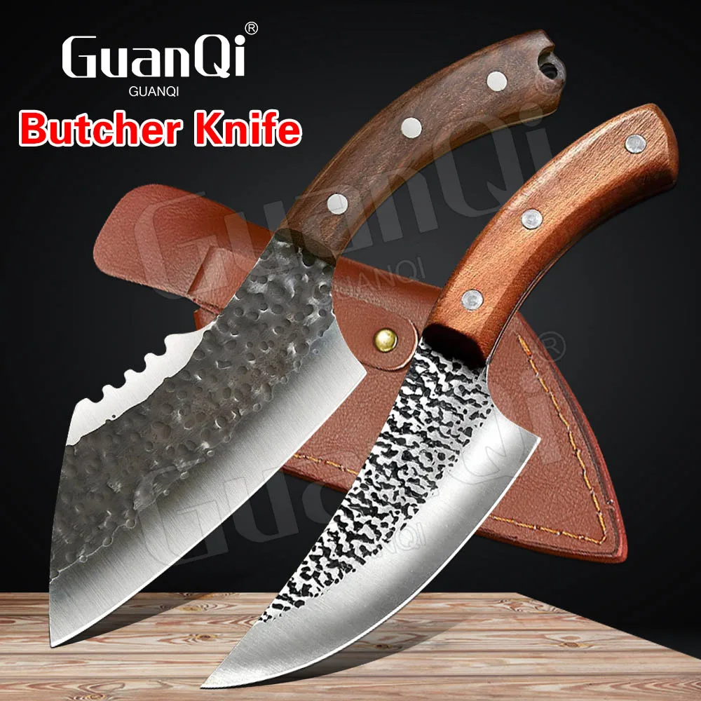 

Meat Cleaver Hunting Knife Handmade Boning Chef Knife Stainless Steel Butcher Knife Fishing Knife Cutter Bone Cooking Knives