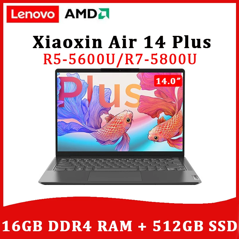 lenovo Xiaoxin Air 14 Plus New AMD Ryzen 7 5800U 16GB RAM 512GB SSD 14.0inch Windows 11 IPS Screen Notebook computer Ultrabook