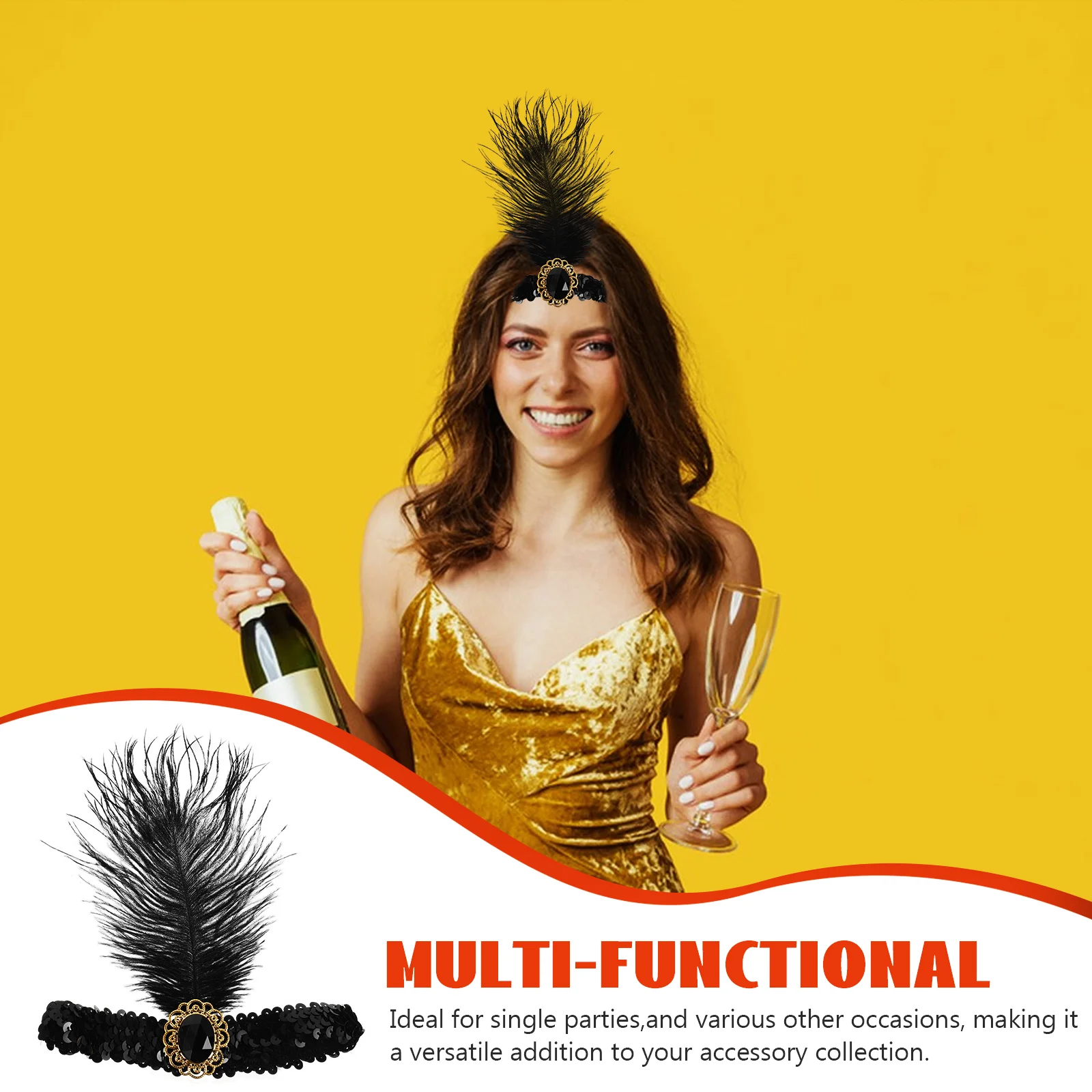 Высококачественный головной убор 1920 S повязка на голову танцовщицы винтажный