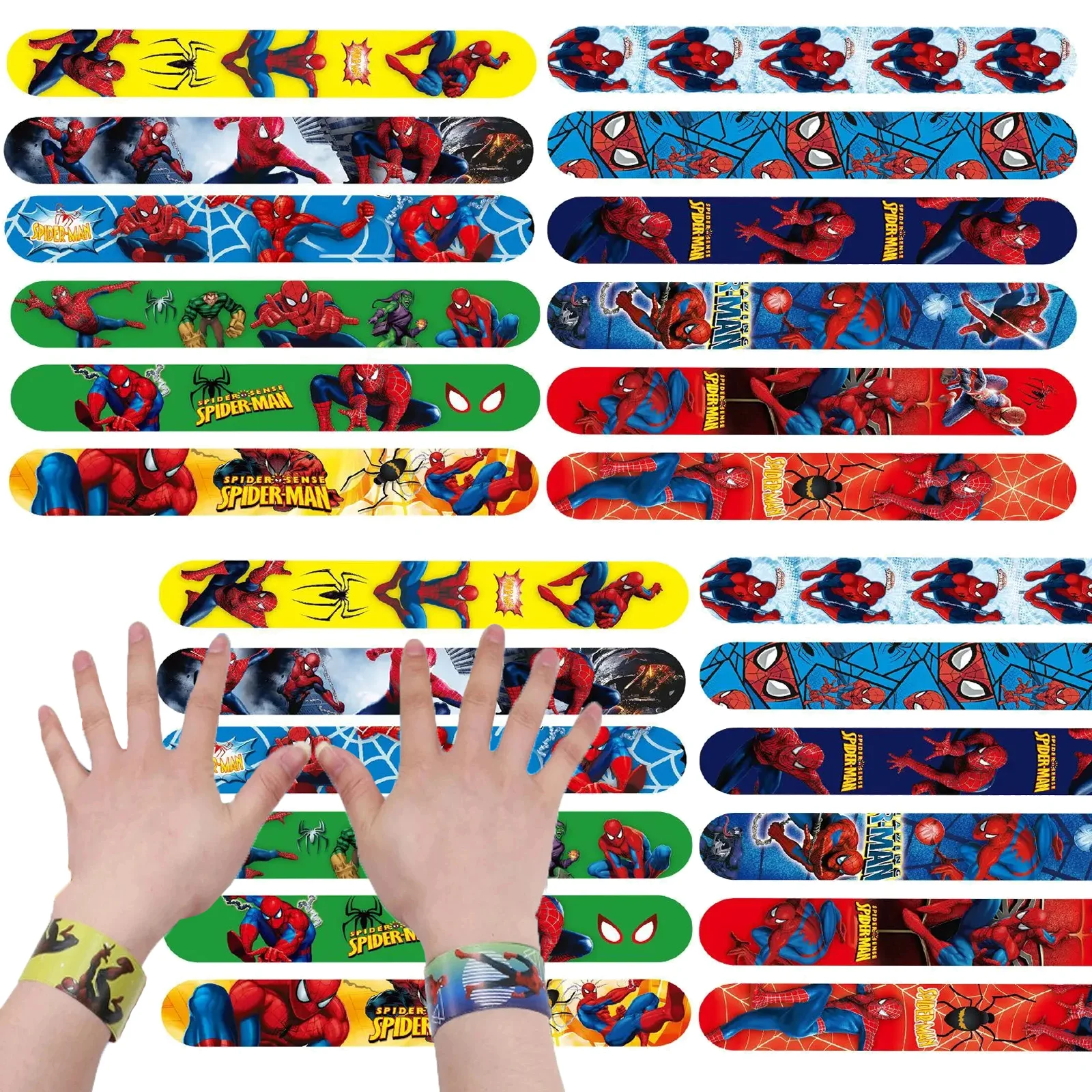 10 шт. браслеты с изображением Человека-паука принадлежности для дня рождения