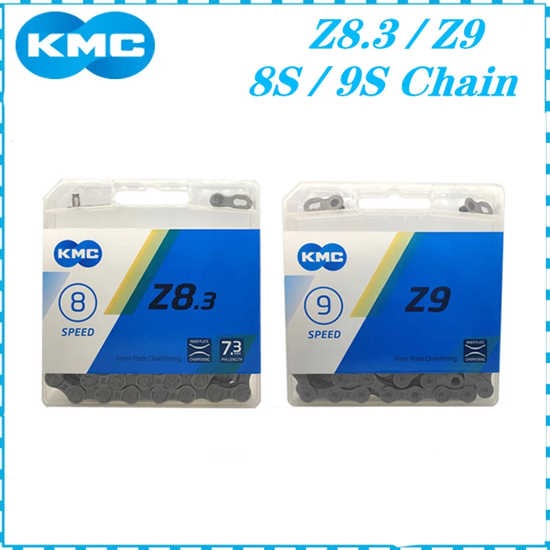 KMC Bicycle Chain Z8.3 Z9 Bike Chain 6/7/8/9 Speed velocidade acessórios Corrente Cadena bicicleta Z8 Z9 MTB Road Bike Chains