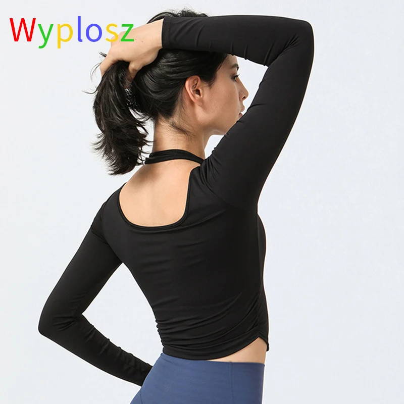 Wyplosz Shirts For Women Crop Gym Yoga Fitness Tops Workout Tight Comfortable Breathable Elastic Quick Drying Cloud Sense Halter