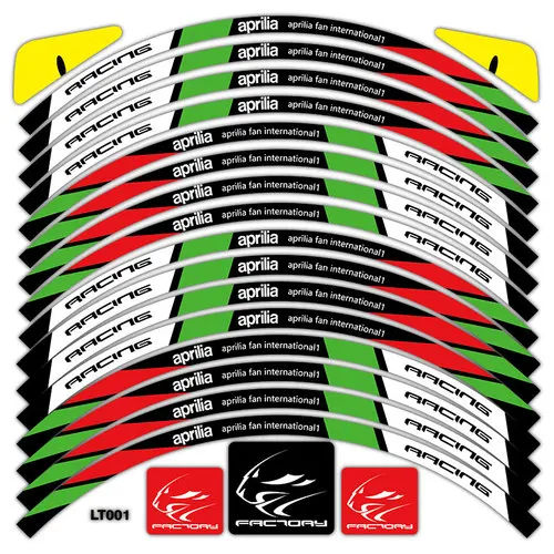 

Светоотражающие наклейки на колеса мотоцикла для Aprilia RSV RS Tuono SR50 RS4 RS125/150 RSV4 GPR150 DORSODURO 750, заводские гонки