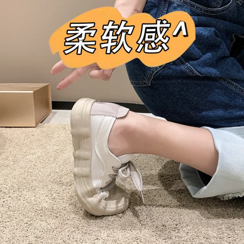 

New Women Sneakers Spring Summer Breathable Satin Casual Shoes Female Platform Shoes Lace Up Sports Shoes Ladies Mules Flats