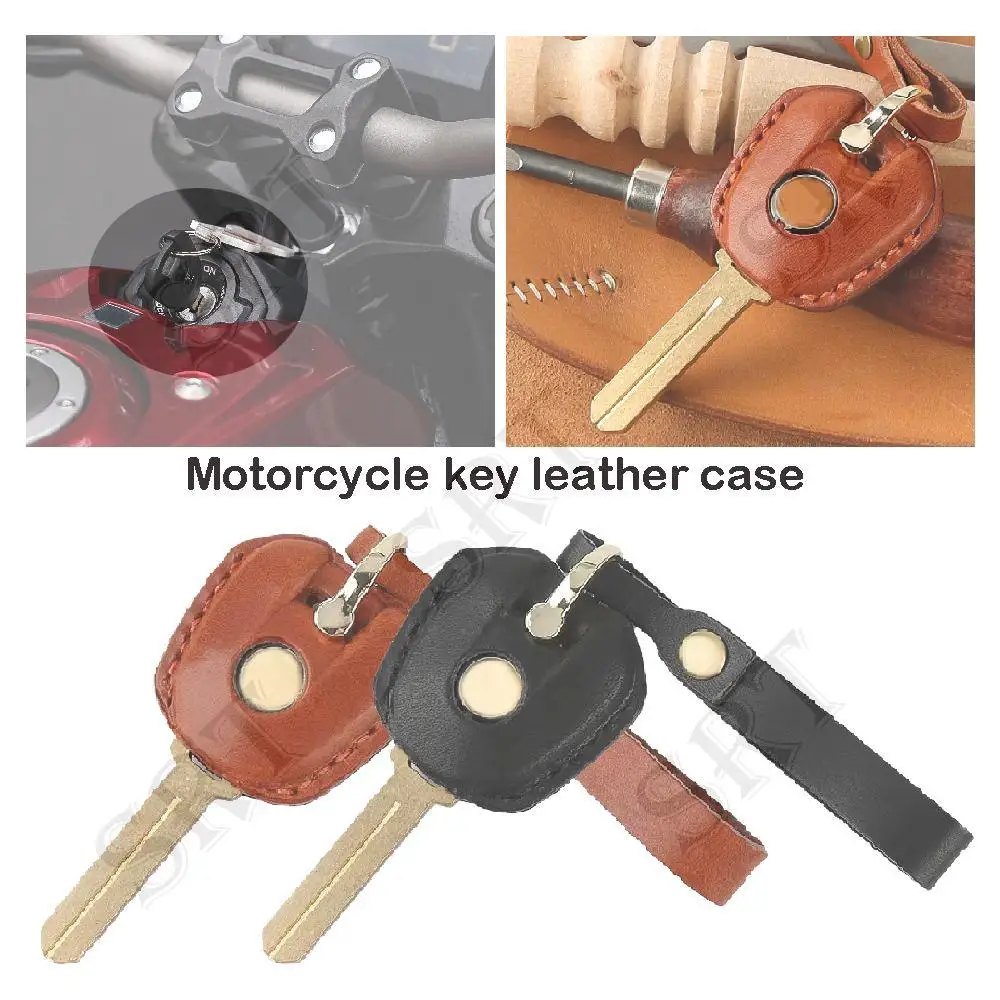 

Motorcycle Key Leather Cover Case key holster Key Chain Keychain Key Ring For Honda CBR500R CB500X CB 500X 500F CB500F 2016-2021