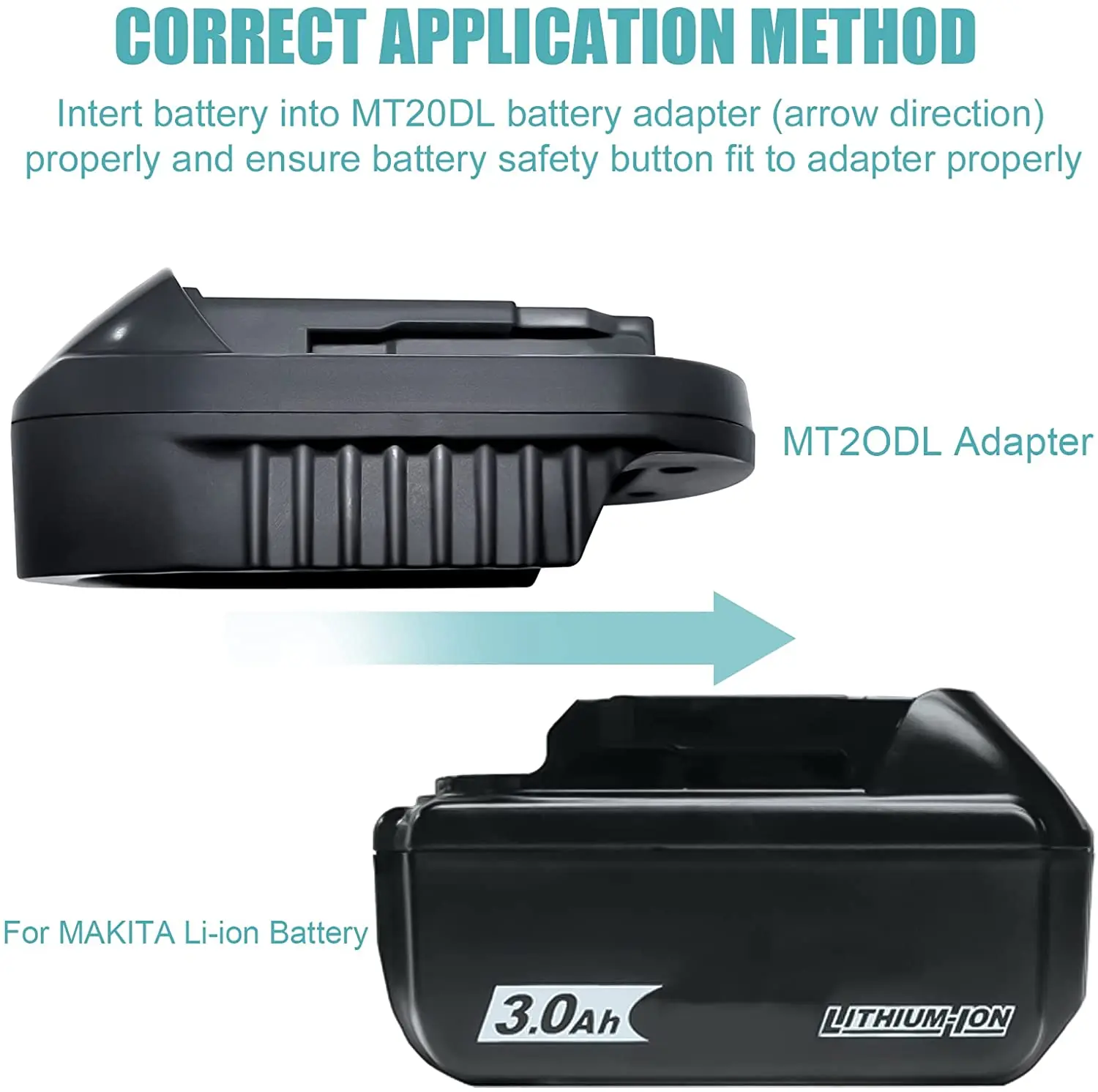 New Mt20Dl Battery Adapter For Makita 18V Bl1830 Bl1860 Bl1815 Li-Ion Battery For Dewalt 18V 20V Dcb200 Li-Ion Battery enlarge