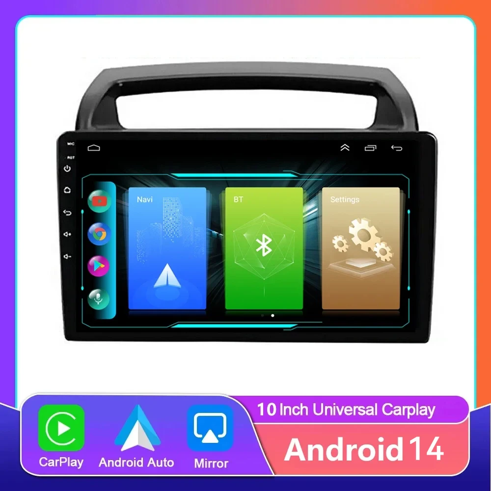 Автомагнитола 2DIN Android 14 для KIA Carnival Auto All-in-one VQ 2006- 2014 мультимедийный плеер