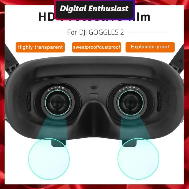 

High Quality Easy Paste Bubble Free Drone Accessories Hd Protective Film For Dji Avata Goggles 2 Hd Tempered Glass