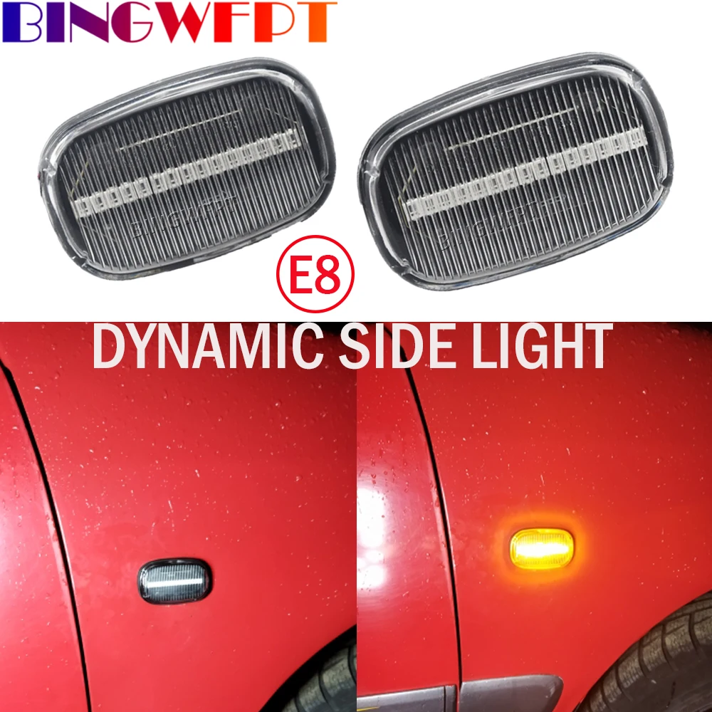 

2 шт. светодиодные динамические боковые габаритные огни указатели поворота для Toyota Avensis Verso Carina Celina Corolla Camry caldine Harrier Hilux