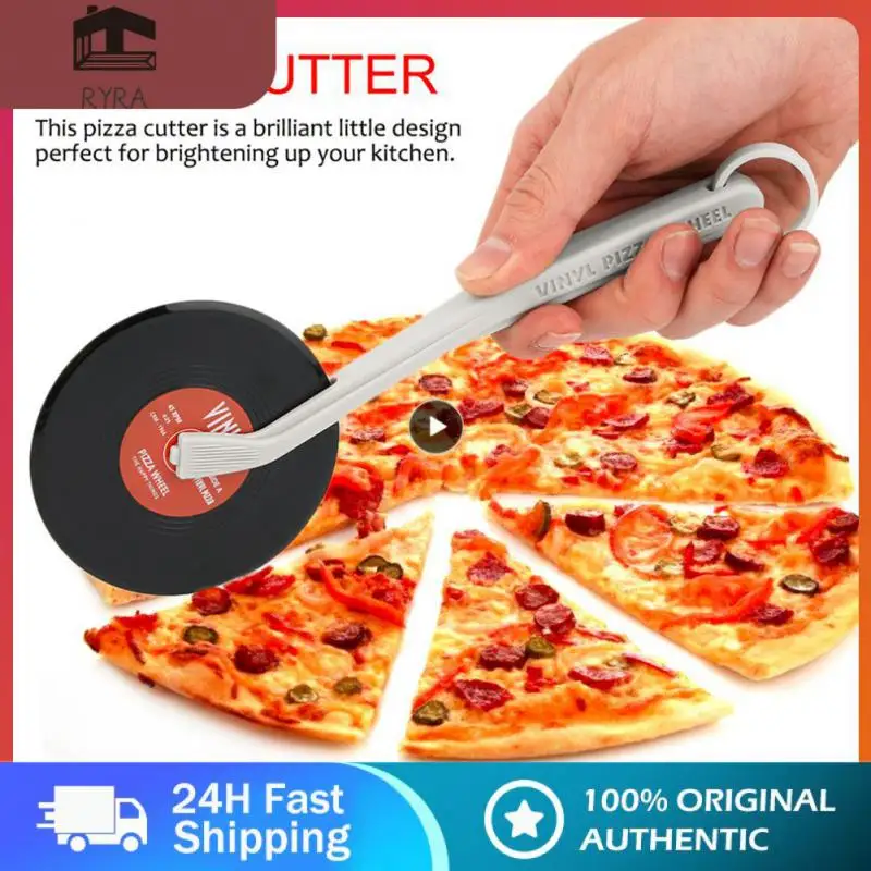 1~10PCS Home Professional Spin Fresh Slice Pizza Cutter Vinyl Record Design Pizza Wheel Cutter Kitchen Bakeware Accessories