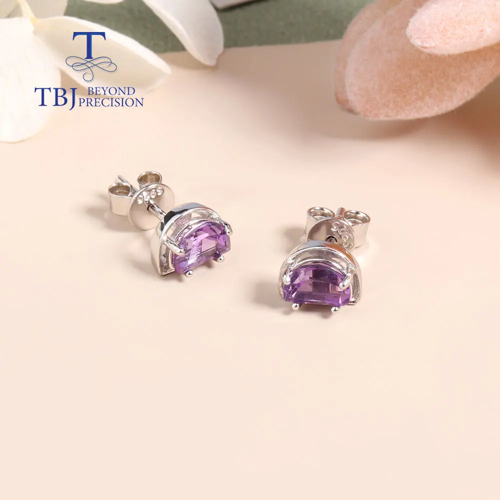 Женские серебряные серьги в форме Луны Необычные милые ограненные натуральные