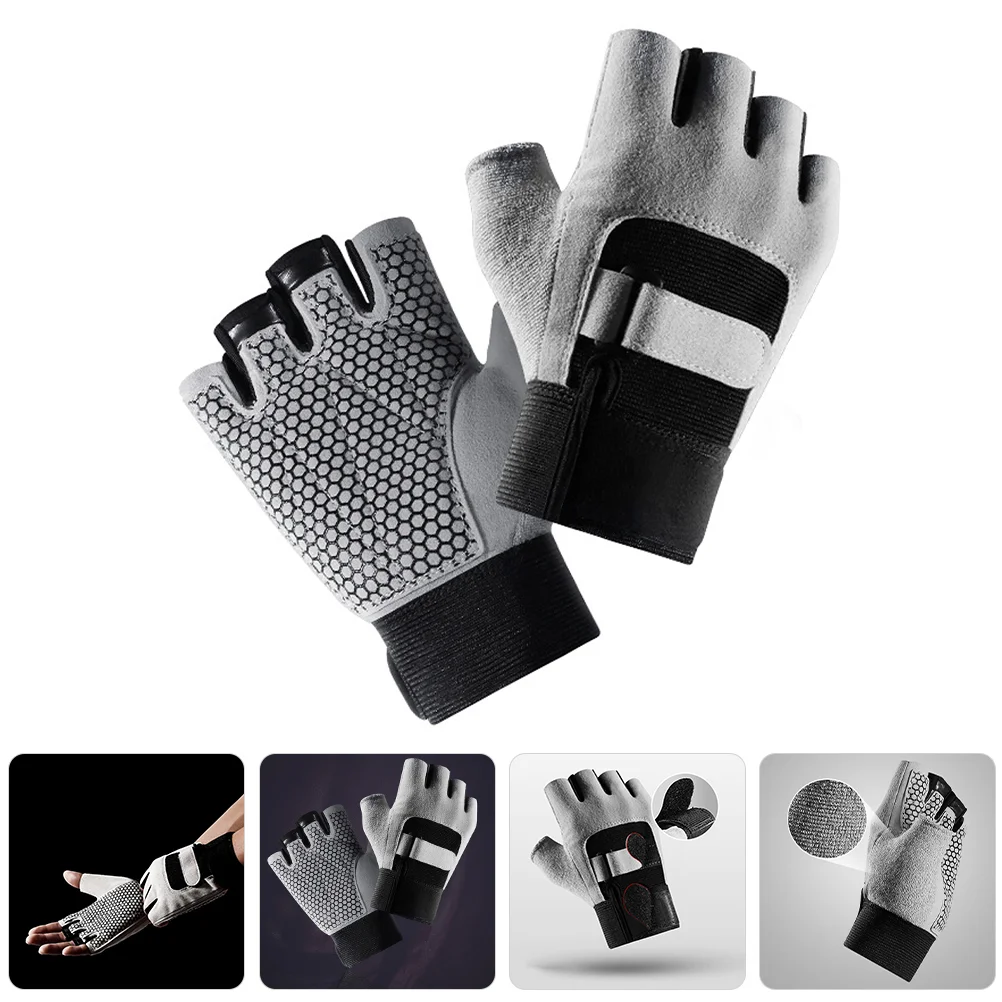 

Gloves Lifting Gym Men Weight Training Half Finger Exercise Workout Weightlifting Equipment Cycling Fingerless