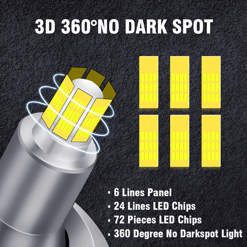 Светодиодные мини-фары H7 Canbus 360 лампы для автомобильных фар H11 H8 H9 H1 HB3 9005 HB4 9006