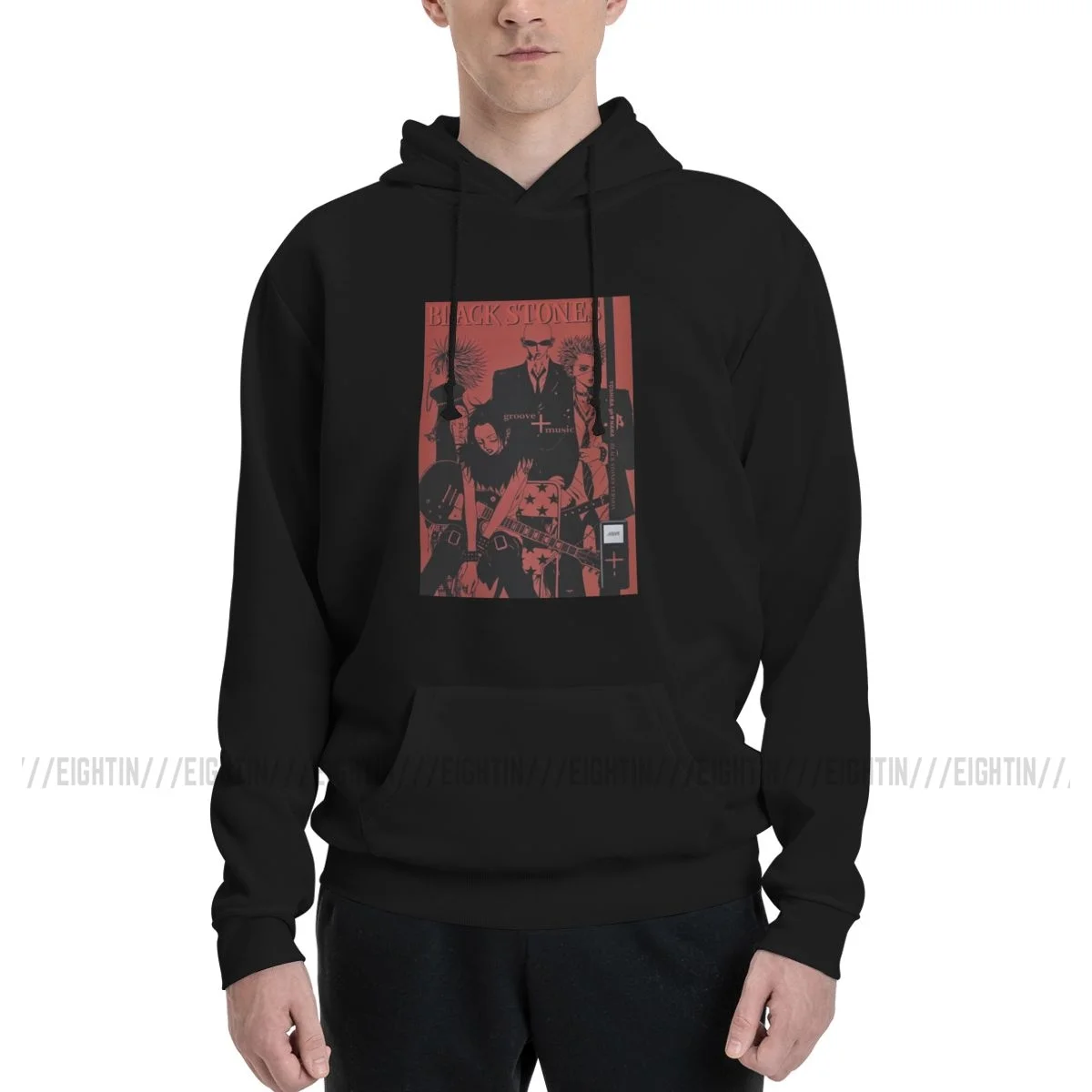 

Nana The Black Stones Men's Hooded Sweatshirts Funny Couple Thin Fleece Sweatshirt Cotton Hoodies Gray Pullovers