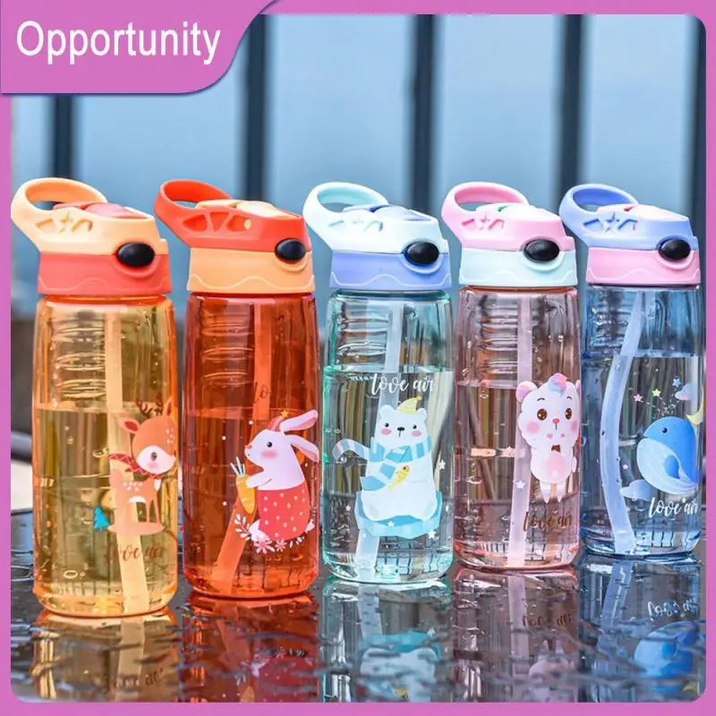 

With Straw Plastic Cup Portable Travel Bottles Summer Large Sports Fitness Cup Kitchen Tools Male And Female Duck Mouth Cup