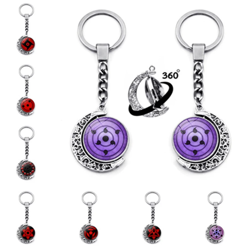 

Anime Naruto Sharingan Keychain jewelry Accessories Car Bag Charm Pendant Cartoon Uchiha Eye Model Keychain Key Ring Kids Toys