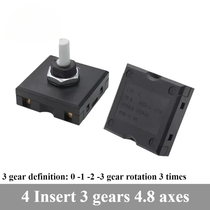 

Два квадратных поворотных переключателя 32 мм