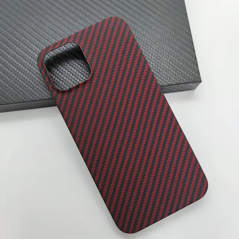 

Red Black Luxury Ultra Thin Carbon Fiber for Iphone 12 Pro Max 12Pro Cases Real Carbon Fiber for IPhone12 12Promax CASE Cover