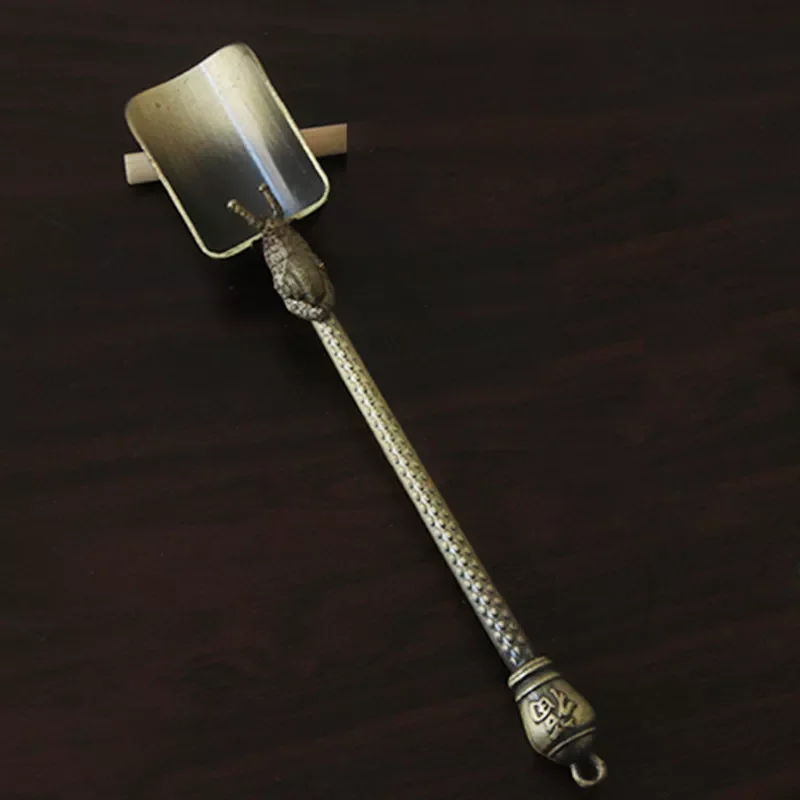 

2023NEW Bronze Chinese Tea Spoons Copper Green Tea Scoop Spoon Tea Leaves Chooser Holder Chinese Kongfu Tea Tools Accessories